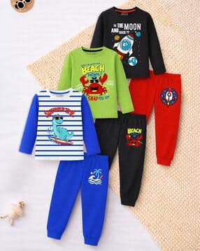 trampoline Boys Graphic Pants & T-shirt Set-picture-48