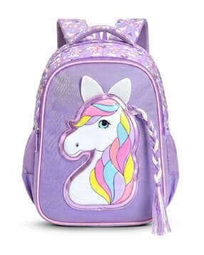 Girls Unicorn Print School Backpack-image-33