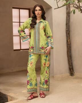 indie picks Women Floral Print Shirt & Pants Co-Ord Set-picture-19