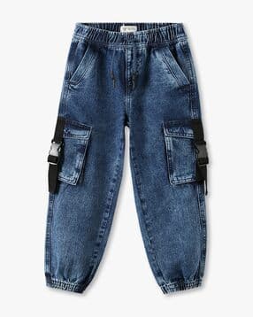 kb team spirit Boys Heavily Washed Crago Jogger Jeans-picture-16