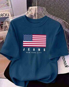 ausk Women Graphic Print Loose Fit Round-Neck T-Shirt-picture-38