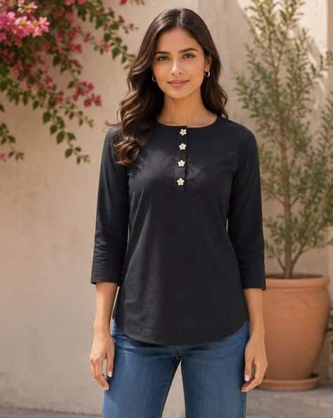 Fyre Rose Women Relaxed Fit Linen Tunic
