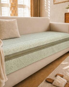 Dual-line Pattern Style Anti Slip 3 Seater Sofa Cover Mat -image-47