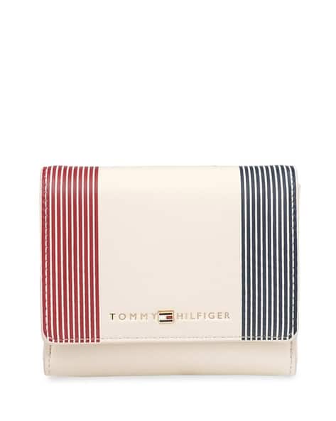 TOMMY HILFIGER Women Striped Flap Wallet With Chain Strap