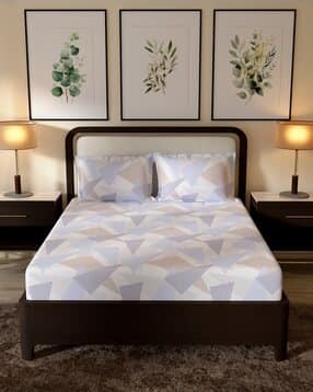 portico new york signature Printed Cotton Bedsheet with Pillow Cover-picture-14