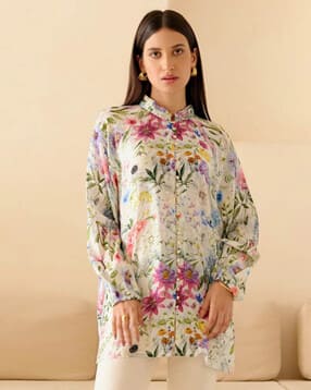 nainvish Women Floral Print Relaxed Fit Shirt-picture-1