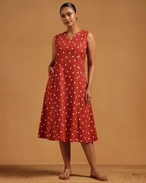 soch Women Polka-Dot Midi Shift Dress-picture-19