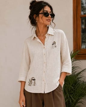Women Printed Relaxed Fit Shirt-image-14