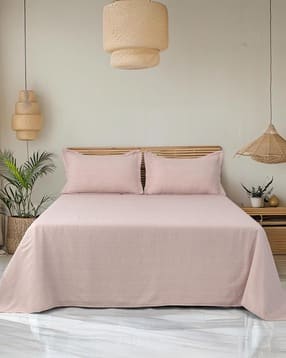 Cotton King Size Bedsheet with 2 Pillow Covers