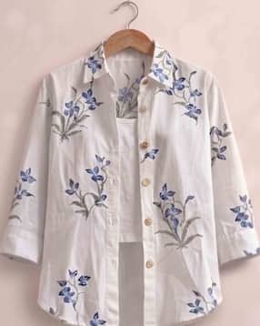 Women Regular Fit Cotton Printed Shirt-image-5