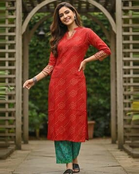 fashor Bandhani Print Straight Kurta-picture-13
