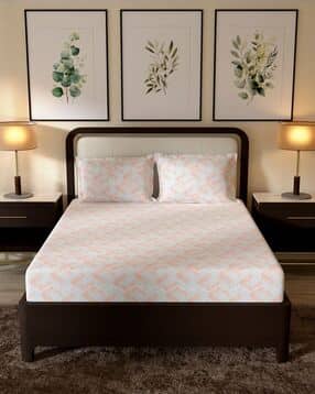 portico new york signature Printed Cotton Bedsheet with Pillow Cover-picture-37