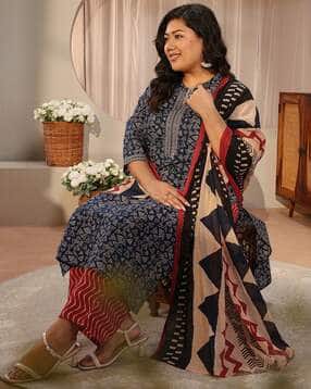 extra love by libas Women Printed 3-Piece Straight Kurta Set-picture-2