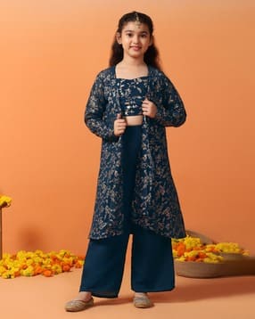 janashree fashion Girls Embroidery Straight Kurta Set-picture-19