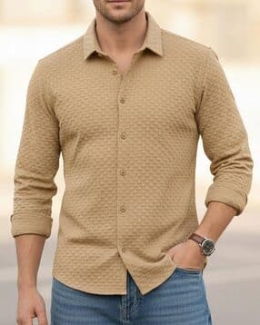 webric x ag Men Patterned Regular Fit Shirt with Spread Collar-picture-15