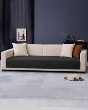 cortina eyelet curtain Dual-Line Pattern Style Anti Slip 3 Seater Sofa Cover -picture-26