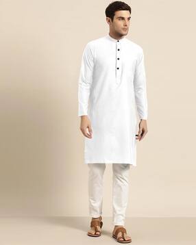 tigersnake Men Regular Fit Kurta with Mandarin Collar-picture-29