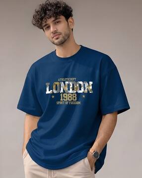 neonomad Men Typographic Print Oversized Fit T-Shirt-picture-27