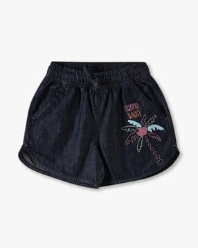 kg frendz Girls Embroidered Regular Fit Shorts-picture-10