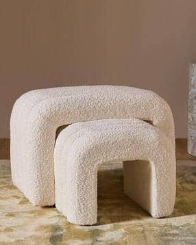 living shapes The Loo Boucle Pouf Bench-picture-21