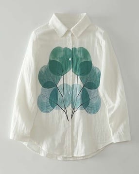 indie picks Women Frame Print Tailored Fit Cotton Shirt-picture-18
