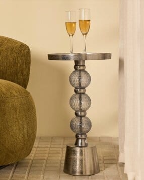 living shapes Aluminium Drink Accent Table with Glass-picture-11