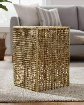 Handcrafted Aluminium Accent Table-image-49