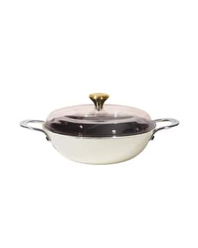 cumin co. Cast Iron Non-Stick Kadai with Lid-picture-16