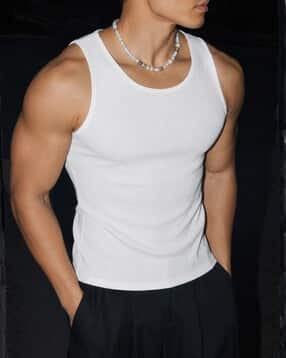 rockwell Men Ribbed Round-Neck Vest-picture-29