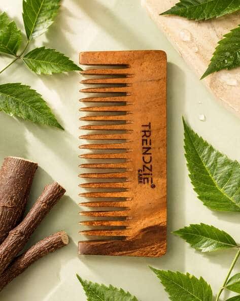 TRENDZiE SKIN CARE Handmade Mini Neem Wooden Comb