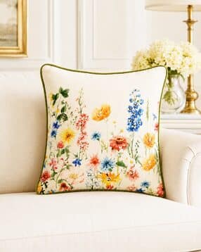 portico new york signature Floral Print Cotton Cushion Cover 15" x 15"-picture-29