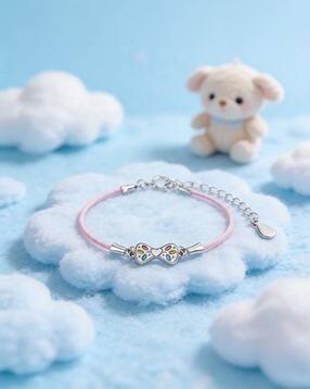 touch925 Girls Sterling Silver Bow Charm Bracelet-picture-44