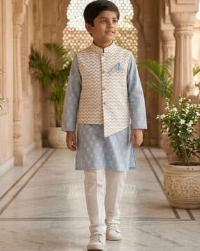 pspeaches Boys Embellished Kurta Pyjama Set-picture-17