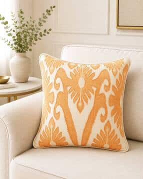 portico new york signature Ethnic Print Cotton Cushion Cover 15" x 15"-picture-11