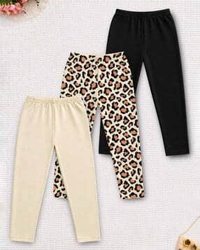 Girls Pack of 3 Graphic Leggings-image-15