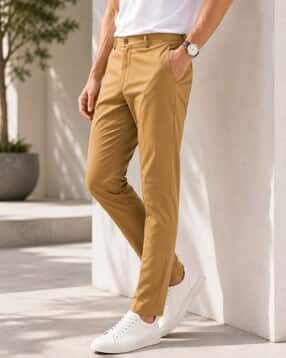 neonomad Men Slim Fit Mid-Rise Trousers-picture-50