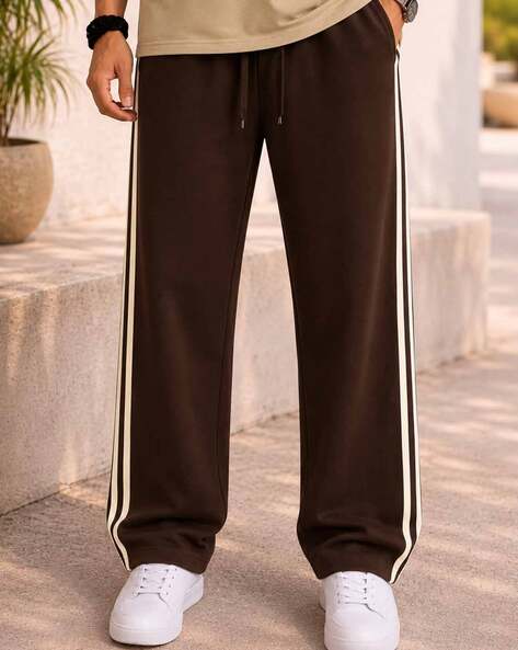Fuback X AG Men Straight Track Pants with Contrast Tipping