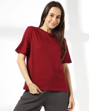 rio basic Women Relaxed Fit Crew-Neck T-Shirt-picture-42