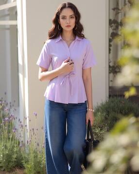 svaraa Women Relaxed Fit Spread-Collar Top-picture-36