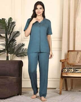 kanvin Women 2-Piece Shirt & Pyjamas Set-picture-41