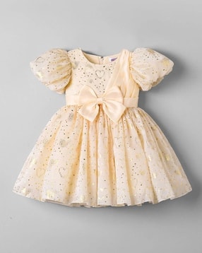 hopscotch Heart Bow Applique Dress-picture-49
