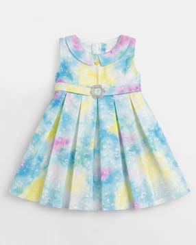 Tie & Dye Fit & Flare Dress-image-17