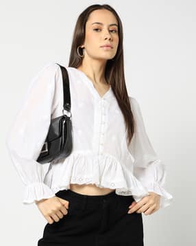 yousta Women Embroidered Regular Fit Peplum Top-picture-13