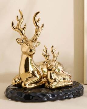 home centre Brighton Rudo Ceramic Reindeer Mom and Baby Figurines-picture-50