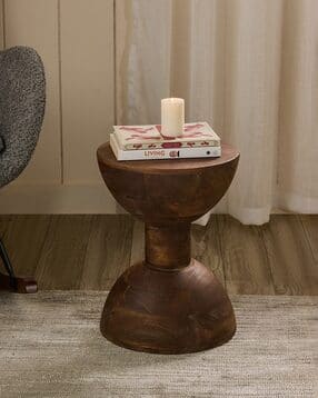 Cedar Mango Wood Accent Table & Stool-image-28