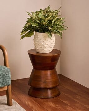 living shapes Steam Mango Wood Accent Table & Stool-picture-12