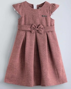 hopscotch Bow Applique Fit & Flare Dress-picture-25