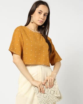 yousta Women Printed Crop Top-picture-16