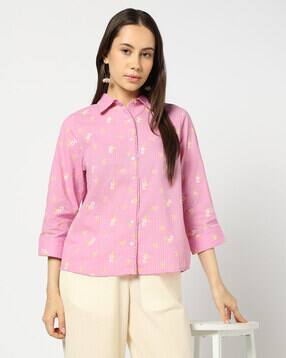 yousta Women Floral Print Relaxed Fit Shirt-picture-44