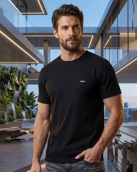 Looks United Men Regular Fit Polo T-Shirt